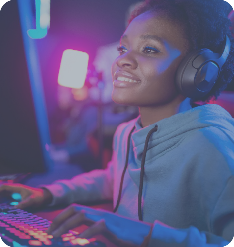 Foto de uma mulher atendente de call center